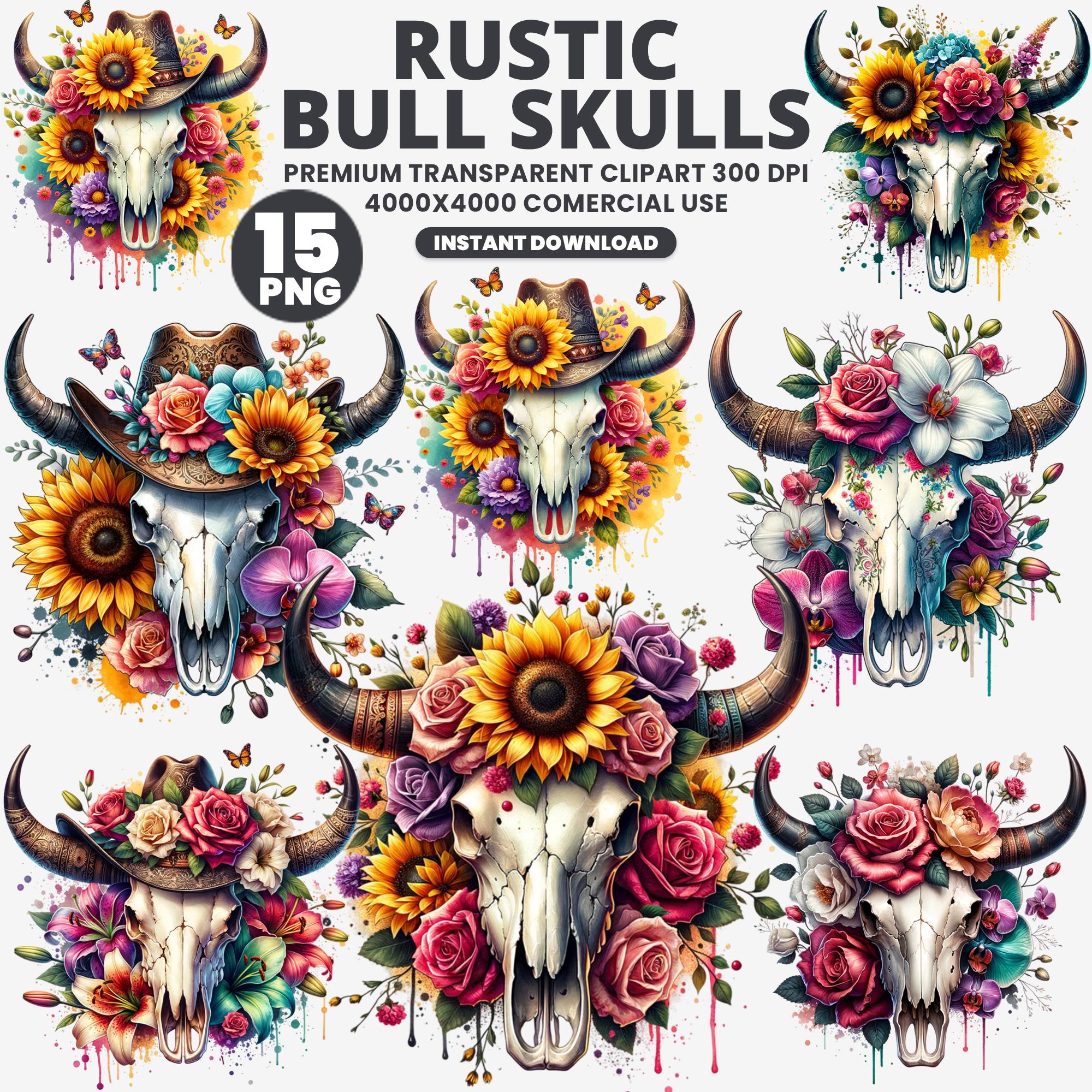 Bull skull clipart - Etsy México, image size:2000x2000