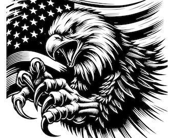 American Flag Eagle SVG, Eagle SVG, 4th of July SVG, American Bald Eagle Sublimation, Usa Patriotic Svg, Eagle Svg Files, Digital Download