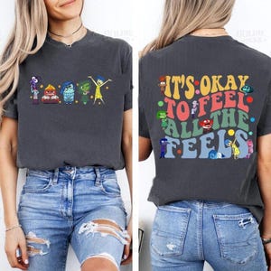 Comfort Colors® Disney Every Day Is Full Of Emotions,Inside Out It's Okay To Feel All The Feels Shirt, Mental Health shirt, Speech Therapy