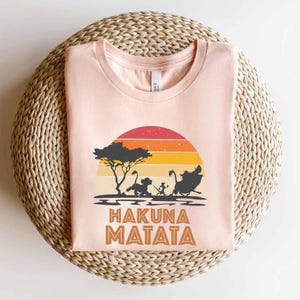 Retro Disney Hakuna Matata Comfort Color Shirt, Animal Kingdom Shirts, Disney Lion King, Disney Family Trip 2024 Shirts, Disney Vacation Tee