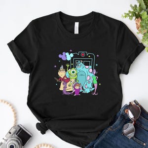 Retro Disney Pixar Monster Inc Shirt, James P. Sullivan Mike Wazowski Boo Celia Shirt, Disneyland Vacation Shirt, Magic Kingdom Shirt