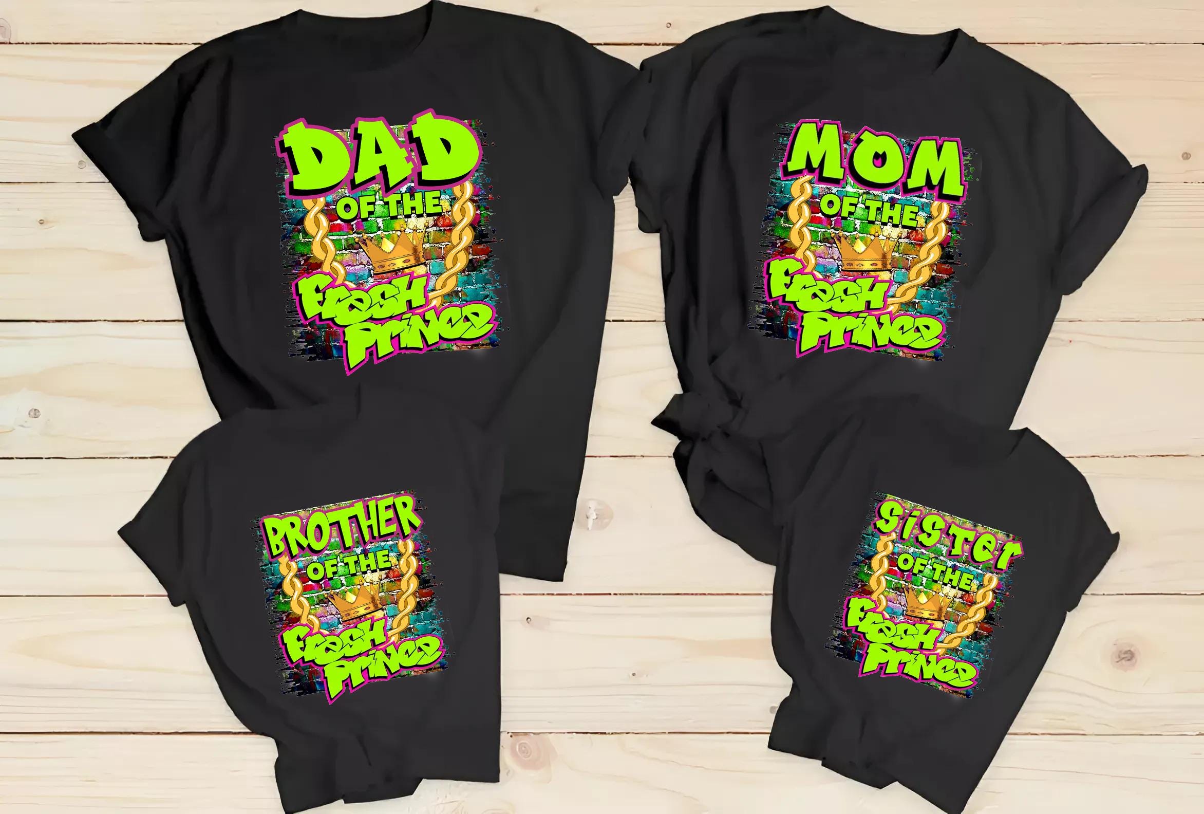 Personalized Fresh Prince Inspired Birthday T-shirt, Family Matching Shirts, Character Inspired Birthday Shirts, Theme Party Shirts Gifts