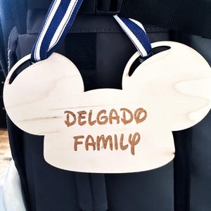 Mouse Ears Stroller Tag Park Stroller Tag Acrylic Stroller Tag Theme Park Stroller Tag Personalized Name Sign Stroller Spotter