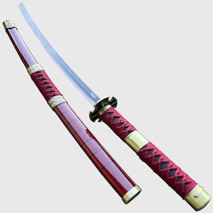 One Piece Roronoa Zoro Sandai Kitetsu Katana: Carbon Steel Anime Cosplay Sword