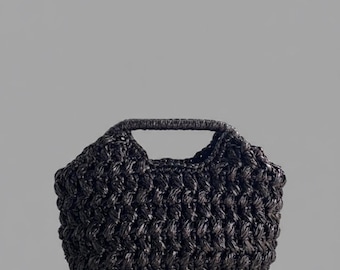 Clutch de rafia metálica tejido a mano, bolso de noche para fiesta