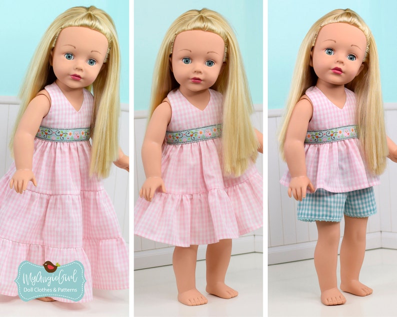 MyAngieGirl The Halter Sun Dress for 18 Dolls PDF Sewing Pattern image 3