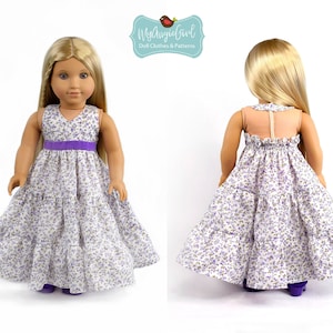 MyAngieGirl The Halter Sun Dress for 18 Dolls PDF Sewing Pattern image 2