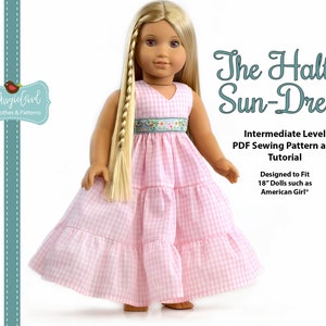 MyAngieGirl The Halter Sun Dress for 18 Dolls PDF Sewing Pattern image 6