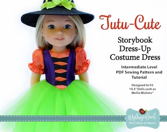 MyAngieGirl Tutu-Cute Costume Dress for 14.5 Inch Dolls - PDF Sewing Pattern