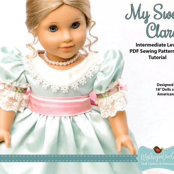 MyAngieGirl My Sweet Clara for 18 Inch Dolls - PDF Sewing Pattern