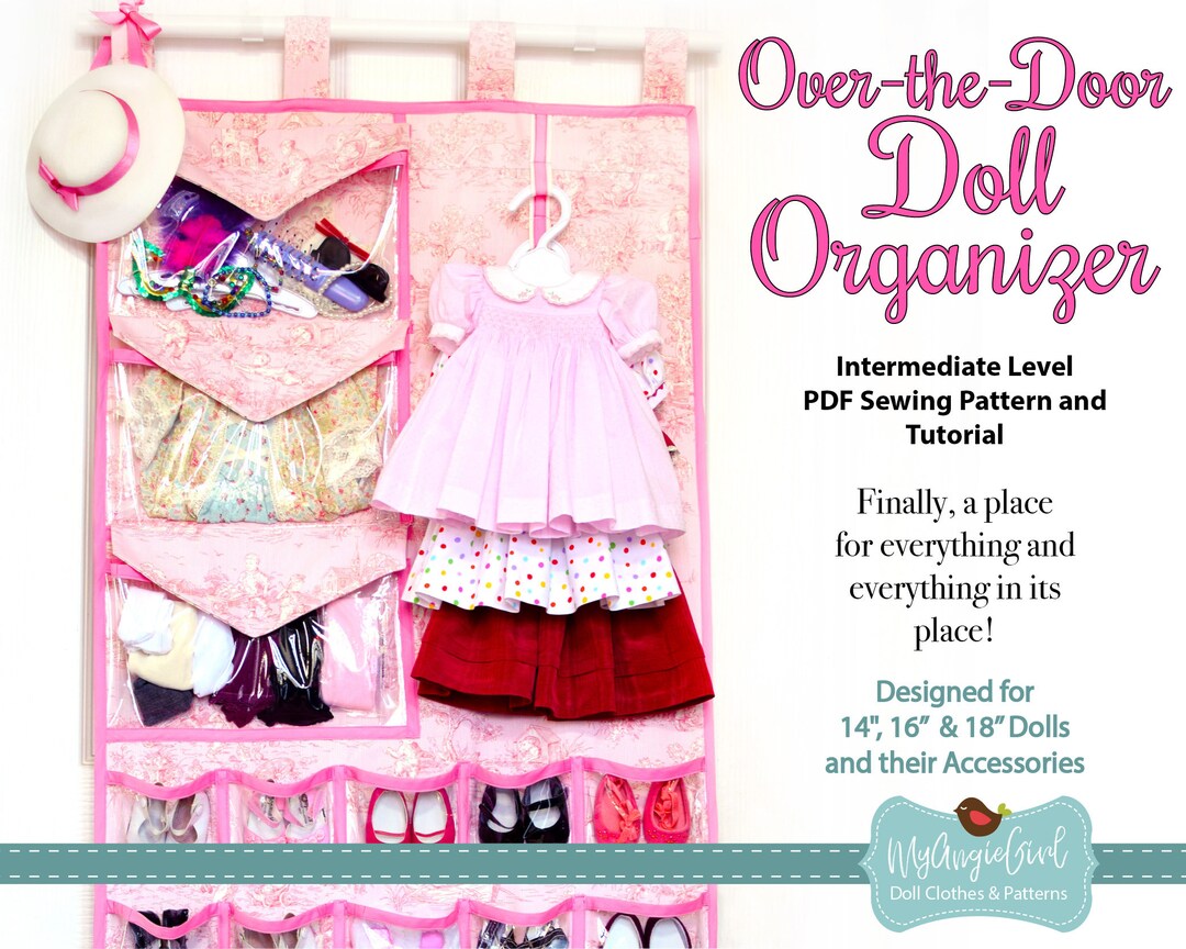 Myangiegirl Overthedoor Doll Organizer 18 Doll Accessories PDF Sewing