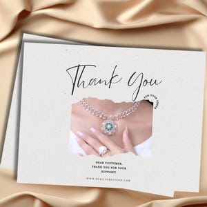Thank You Card, DIY Marketing Cards Template Design, Thank You For Order Packaging Card, Package Insert Thank You Cards, Small Business Card