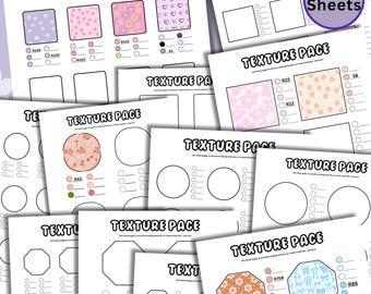 Coloring Practice Worksheets Printable, Blank Color Swatch Chart Combo ...