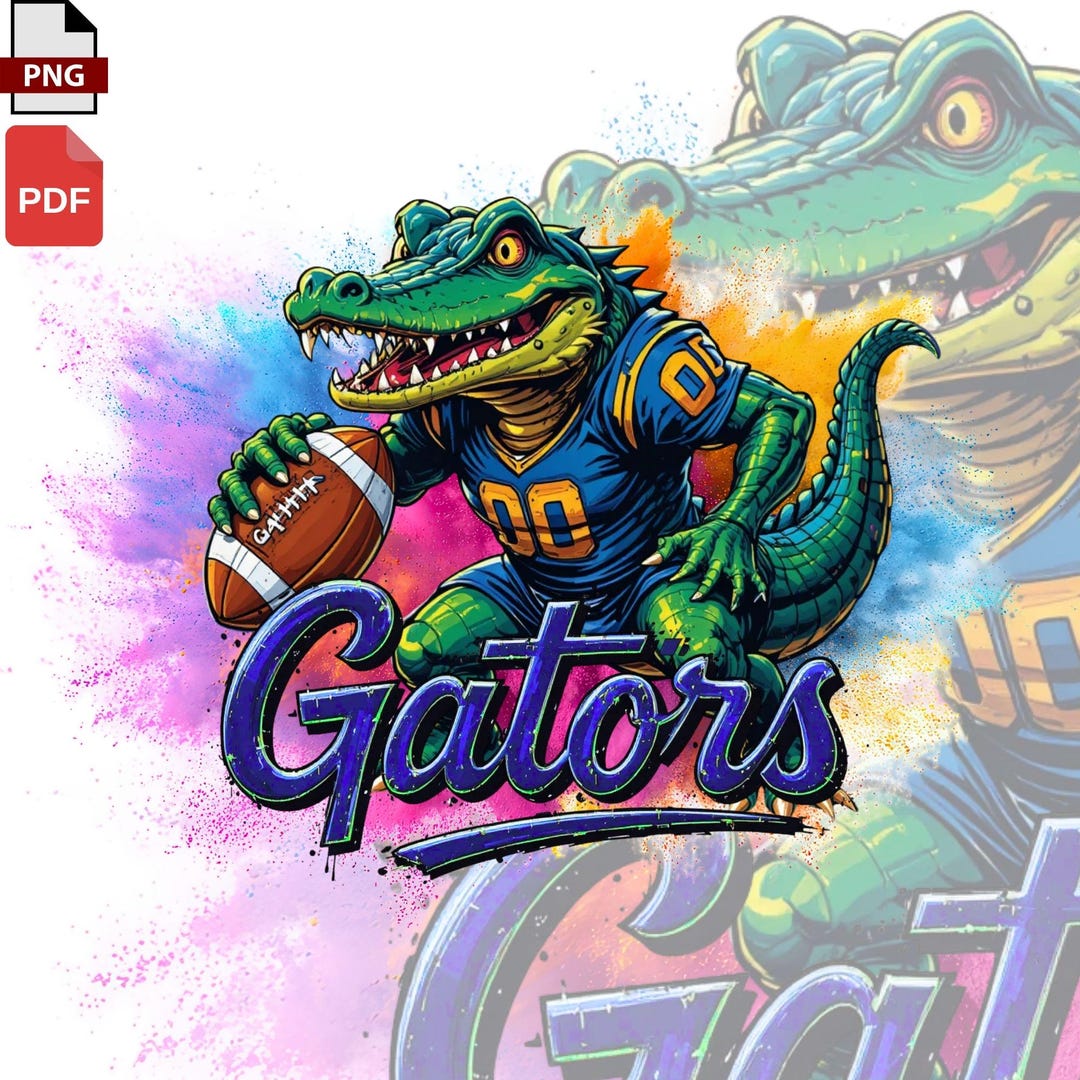 Gators Pdf Graffiti Gators Rugby Football – Cartoon Mascot PNG,PDF - Etsy