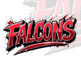 Falcons Urban Graffiti PNG: Football Sublimation Design SVG - Digital Download