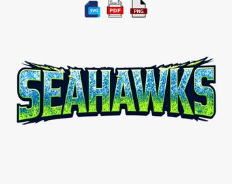 Seattle Seahawks Typography SVG | Football Game Day Design | Png Pdf Digital Download