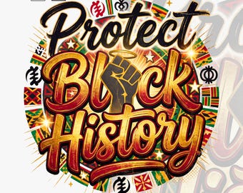 黒人歴史を守るPNG – プライドエンパワーメント月間昇華デザイン