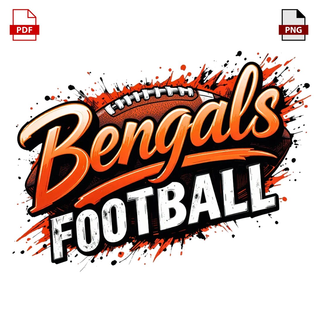 Bengals Football Graffiti Design PNG – Bold Game Day Sports Typography ...