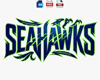 Seahawks Typography SVG | Football Game Day Design | Instant Download Png pdf