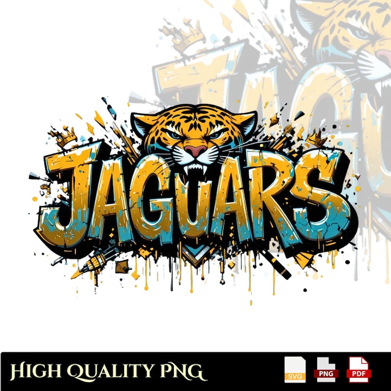 Jaguars Graffiti PNG, Football Fan Shirt Design, Game Day SVG, Digital ...