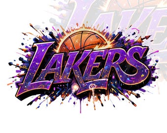 Lakers PNG, Basketball Clipart Svg, Game Day Design (Digital Download)