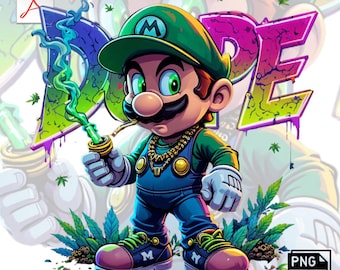 Dope Gamer Character PNG | Streetwear Cartoon Art, Graffiti Style (Digital Art)