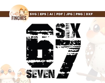 Six Seven SVG, Ragazze 67 Svg, Six Seven Boy Svg, Cricut, Sublimazione, Six Seven Design, Design Svg alla moda, Design per maglietta, Detto divertente 67 Svg