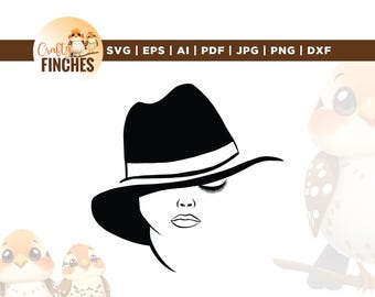Woman Hat SVG, Diva Clipart for Cricut, Sublimation (Digital Download)