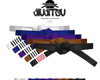 Jiu-Jitsu Belt Graphic Set: BJJ Promotion Diplomas & Certificates (PNG Digital Download)