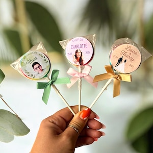 Lecca lecca personalizzato per compleanno - battesimo - addio al nubilato - comunione - baby shower - regalo per gli ospiti ecologico e senza glutine - Heart Candy R