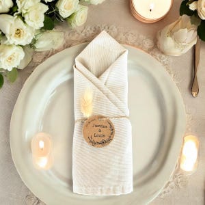 segnaposto matrimonio personalizzato - Etichetta Kraft con nomi e data - Corda naturale - Decorazione matrimonio Boho country - piano di