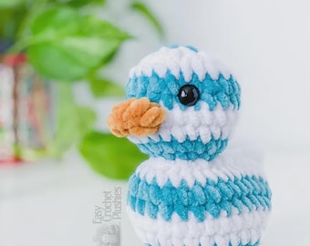 Patroon gehaakte eend pdf | Pluche gestreept amigurumispeelgoed (digitale download)