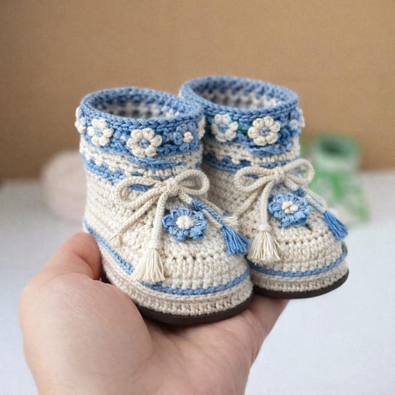 Easy Crochet Baby Shoes For Beginners