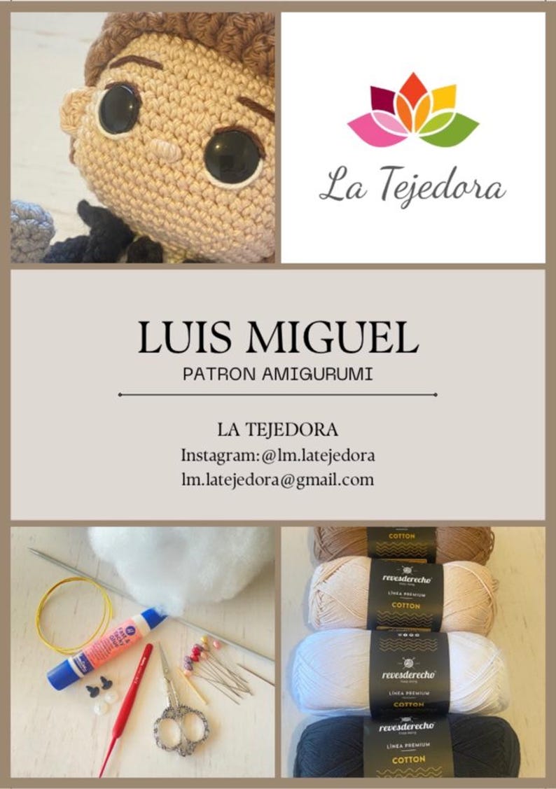Luis Patterns Luis Miguel Amigurumi Pattern - Etsy