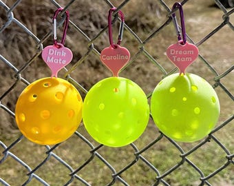 Custom Message DinkMate –  Heart Shaped Outdoor Pickleball Holder Accessory