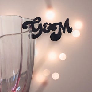 Initials Drink Tags, Custom Drink Tags, Wedding Drink Tags Bulk, Initials Drink Tags Wedding, Wedding Decor, Party Decor,Custom Party Favors