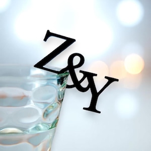 20-300pcs Initials Drink Tags For Weddings, Personalized Drink Tags, Wedding Drink Toppers Designs, Wedding Favors, Wedding Drink Tags