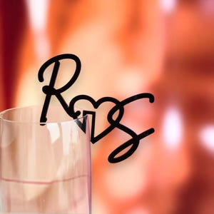 Initials Drink Tags For Weddings, Personalized Drink Tags, Wedding Drink Tags, Custom Drink Tags, Initial Drink Tags, Acrylic Drink Tags