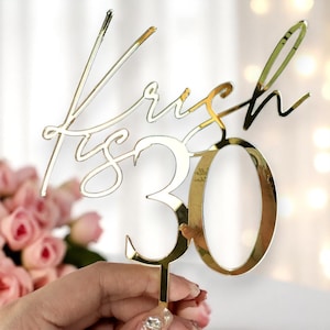 Custom Birthday Cake Topper, Birthday Cake Toppers Acrylic, Custom Cake Topper, Acrylic Cake Toppers Number, Name Cake Topper,Birthday Decor