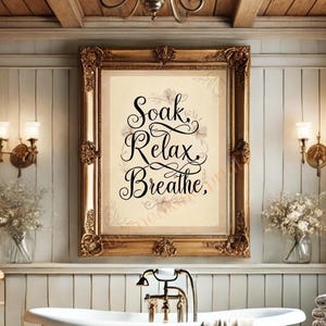 Bathroom Poster Vintage | Bathroom Decor Print with Quote | Vintage Boho Wall Art Bathroom | Digital Instant Download