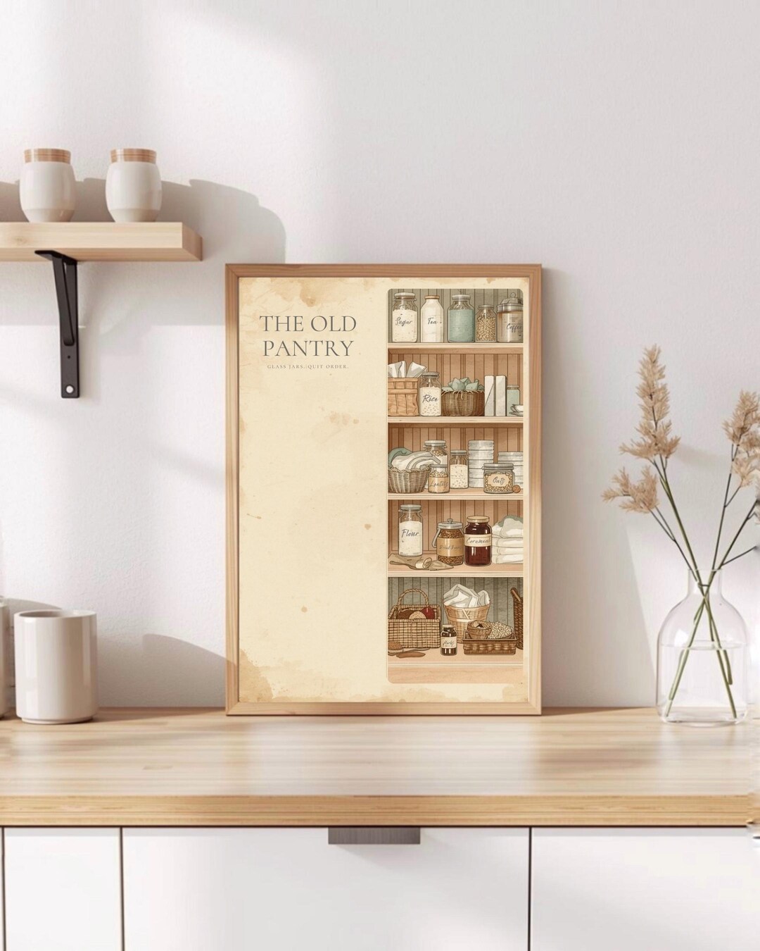 kitchen wall art set retro pie vintage printable... Vintage Kitchen Wall Art | Farmhouse Pantry Poster | Cottagecore ...