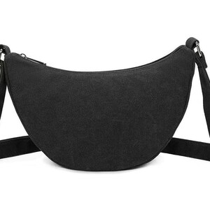 Sac bandoulière demi-lune en toile