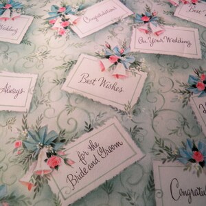 Vintage Anniversary Wrapping Paper Vintage Best Wishes Gift Wrap Postman Flowers One sheet 20X30 inches