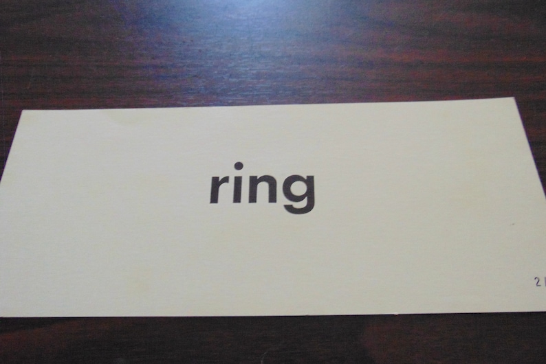 Engagement Vintage 1960s Children/'s School Flash Card with Ring and Picture of Ring 11X4.50 inches School Supply Scrapbook