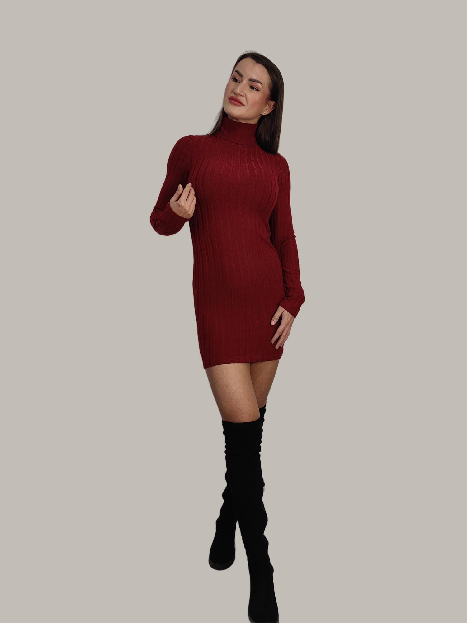 Burgundy Dress With Black Tights Burgundy Bodycon Mini Dress Yrion   Motelrocks-com-eur