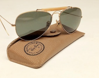 Ray Ban B&L Signet W1394 Vintage Classic Metal Sunglasses