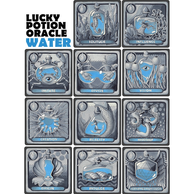 Lucky Potion Oracle + Shadows, Ice, and Alchemy + Bag - Etsy