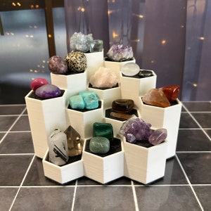 You Choose the Colors - 12 Medium Crystal Pedestal Display Stand - For Rocks Tumbled Stones & Collectibles