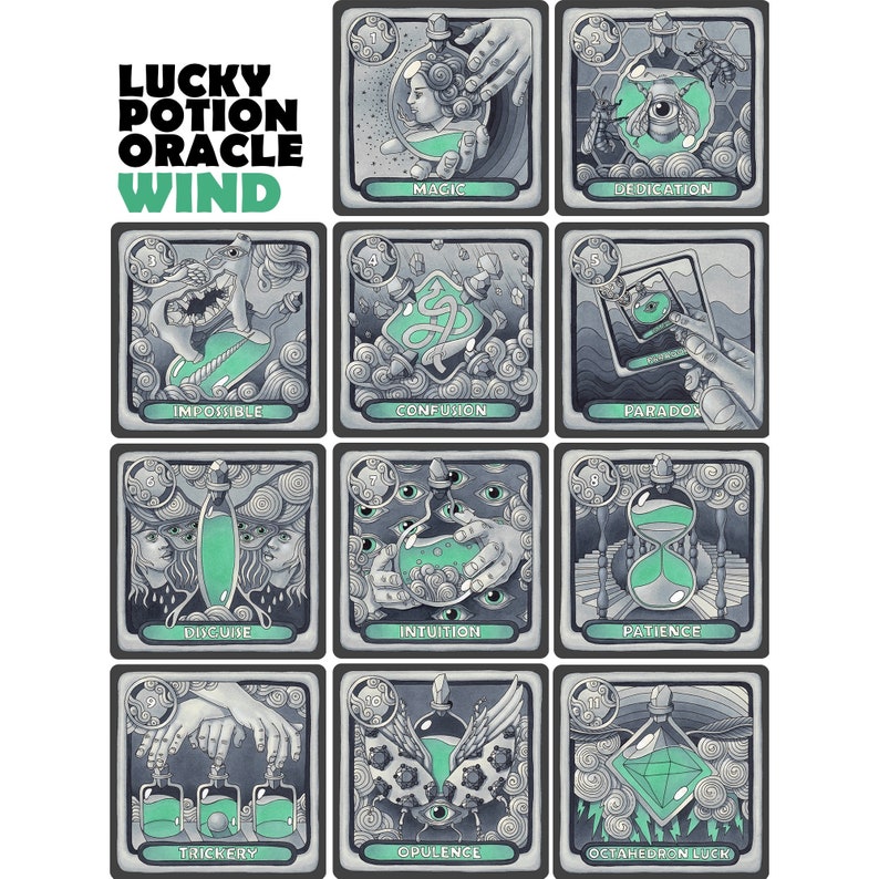 Lucky Potion Oracle + Shadows, Ice, and Alchemy + Bag - Etsy