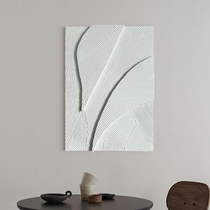 3D White Textured Wall Art, Modern Plaster Wall Art , Abstract Minimalist Art, Handmade Boho Neutral Decor, White Texture Painting
